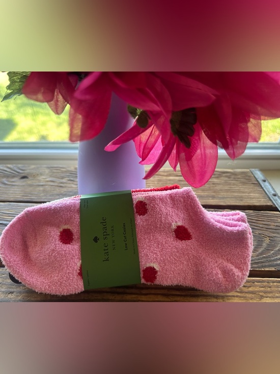 kate spade Accessories - Kate Spade New York Pink & Red Low-Cut Cozy Socks – 3 Pack - New